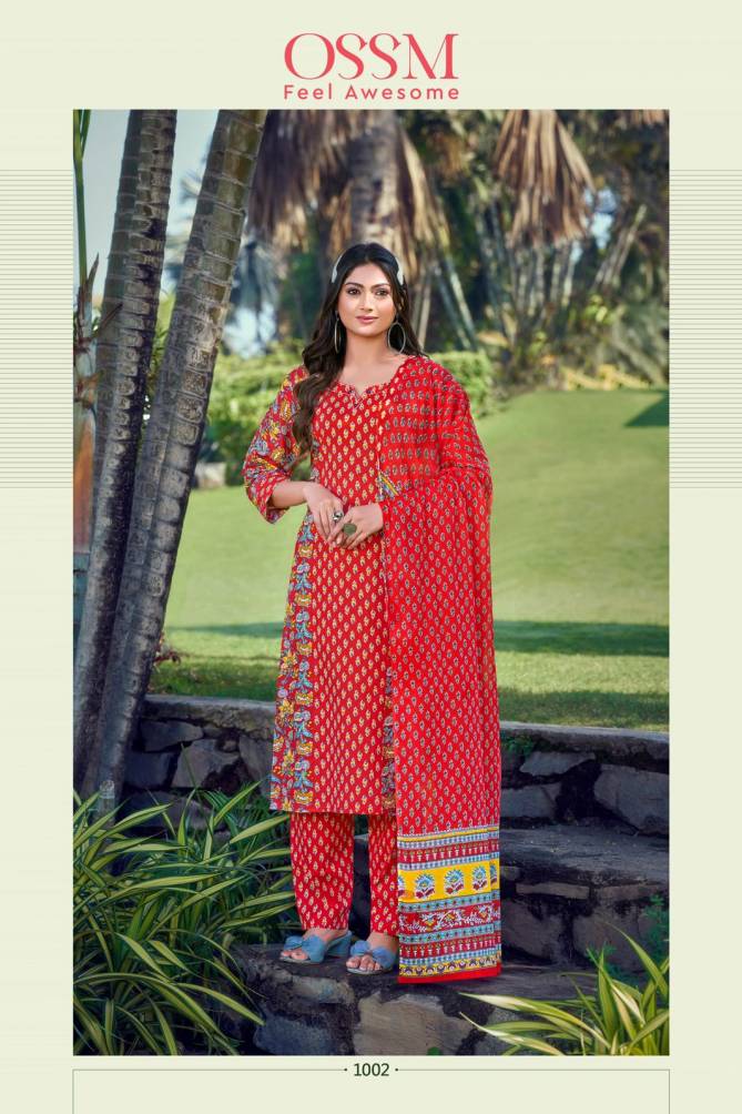 Summer Stories By Ossm Cotton Printed Kurti Bottom With Dupatta Wholesale Market In Surat
